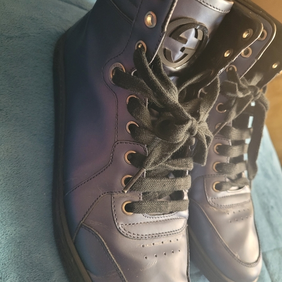 ❌️❎️SALE❎️❌️ ✨️🖤 GUCCI  mens sneakers black SHOES SIZE (42/9-9.5) ✨️🖤 - Picture 2 of 12